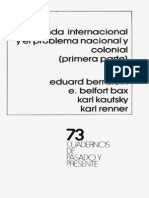 Bernstein, Kautsky, Renner - La Segunda Internacional y El Problema Colonial y Nacional