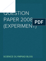 IJSO Question Paper 2008 (Experimental)