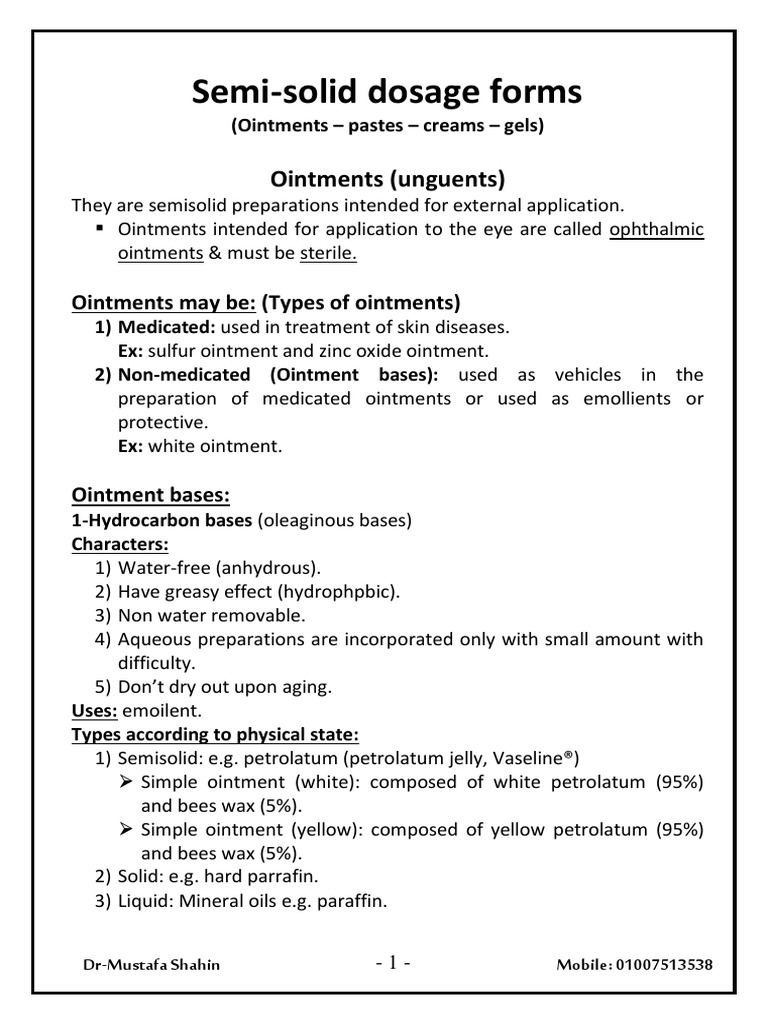Dosage Forms PDF Topical Medication Solution