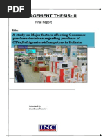 Download A study on Major factors affecting Consumer   purchase decisionsregarding purchase of CTVsRefrigeratorsComputers in Kolkata by anusin17 SN19359242 doc pdf