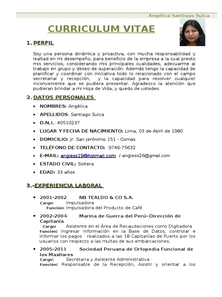 How to write a curriculum vitae picture