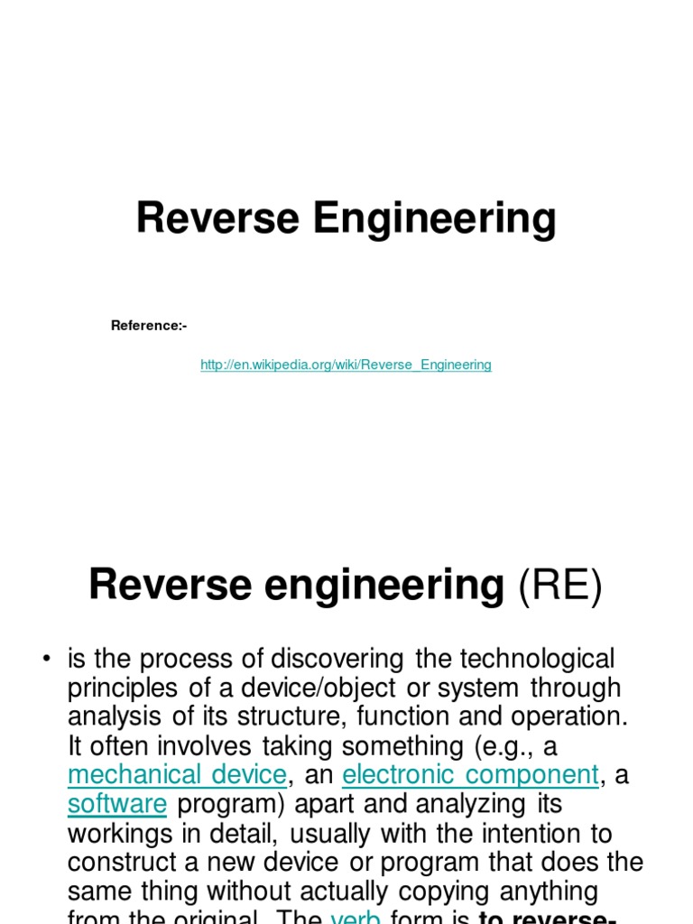 8 Reverse Eng | Download Free PDF | Engineering | Software