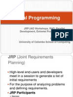 9 JRP/JAD Workshops, RAD, Parallel Development, Extreme Programming (XP) .
