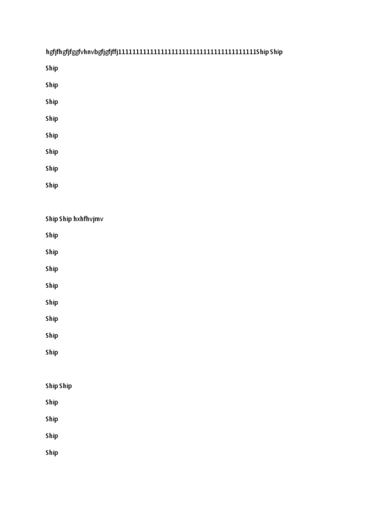 Ship Repetition Document | PDF