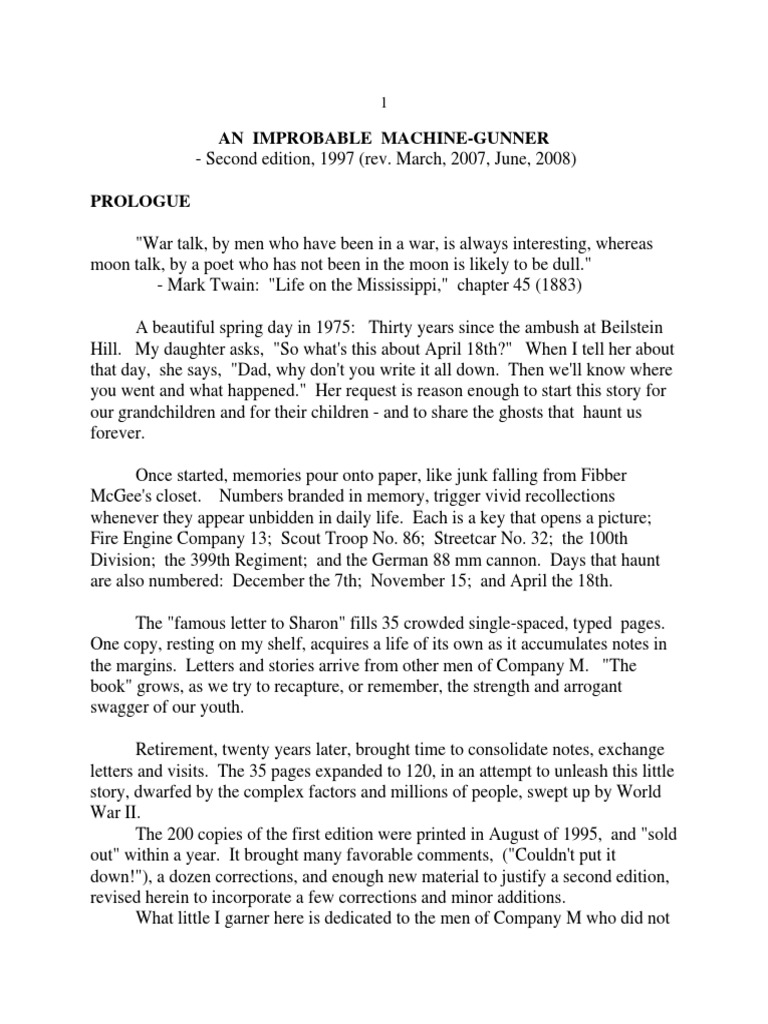 An Improbable Machine Gunner | PDF | Cartridge (Firearms) | Rifle