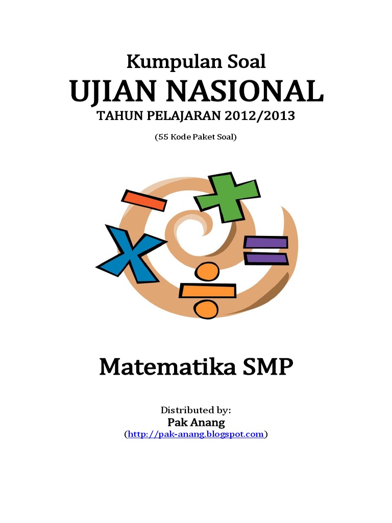 Naskah Soal UN Matematika SMP 2020 55 Paket Soal Pak Naskah Soal UN Matematika SMP 2020 55 Paket Soal Pak