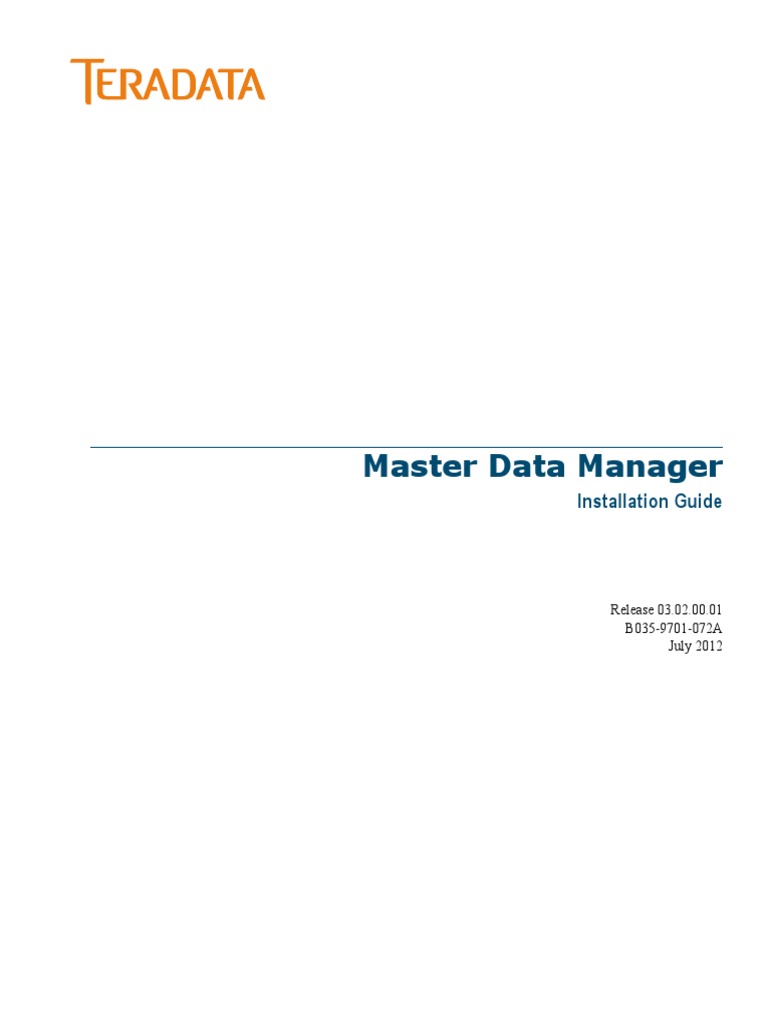 Master Data Manager 3.2.0.1 Installation Guide | PDF | Java (Software ...