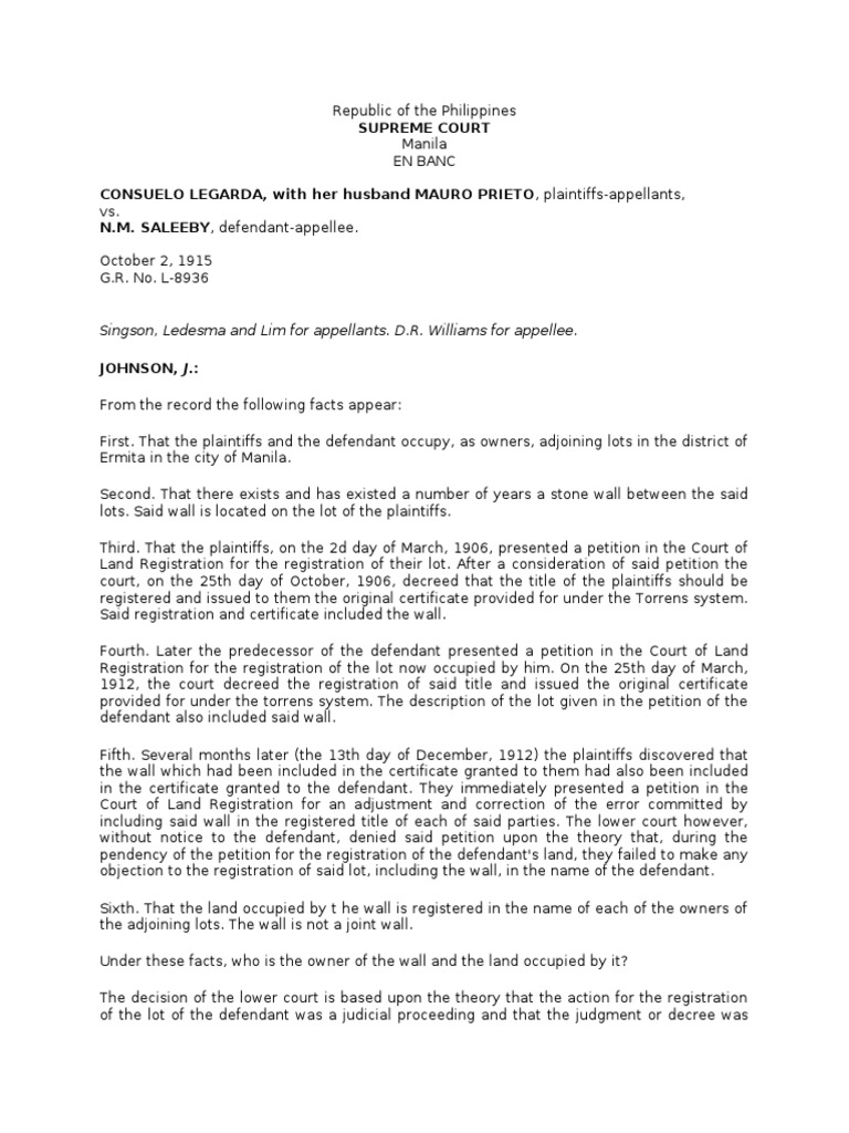 Supreme Court Ruling on Land Registration | PDF | Real Estate Law ...