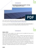 Advantages and Disadvantages of Solar Energy - What Happened in 2013 