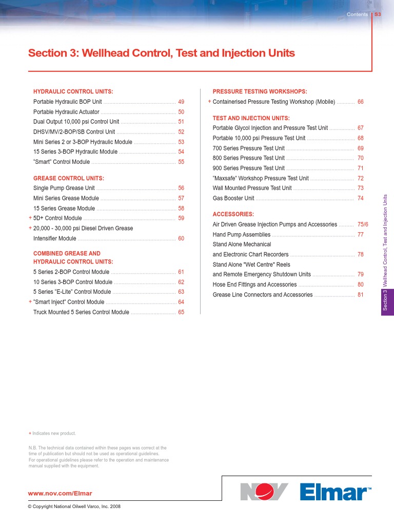 Section 3 Wellhead Control Test and Injection Units | PDF | Pump | Valve