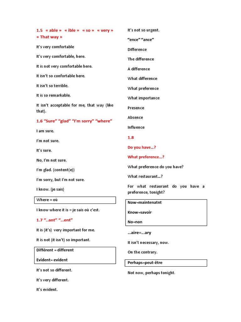 Essential French Phrases Guide | PDF | Language Mechanics | Semantics