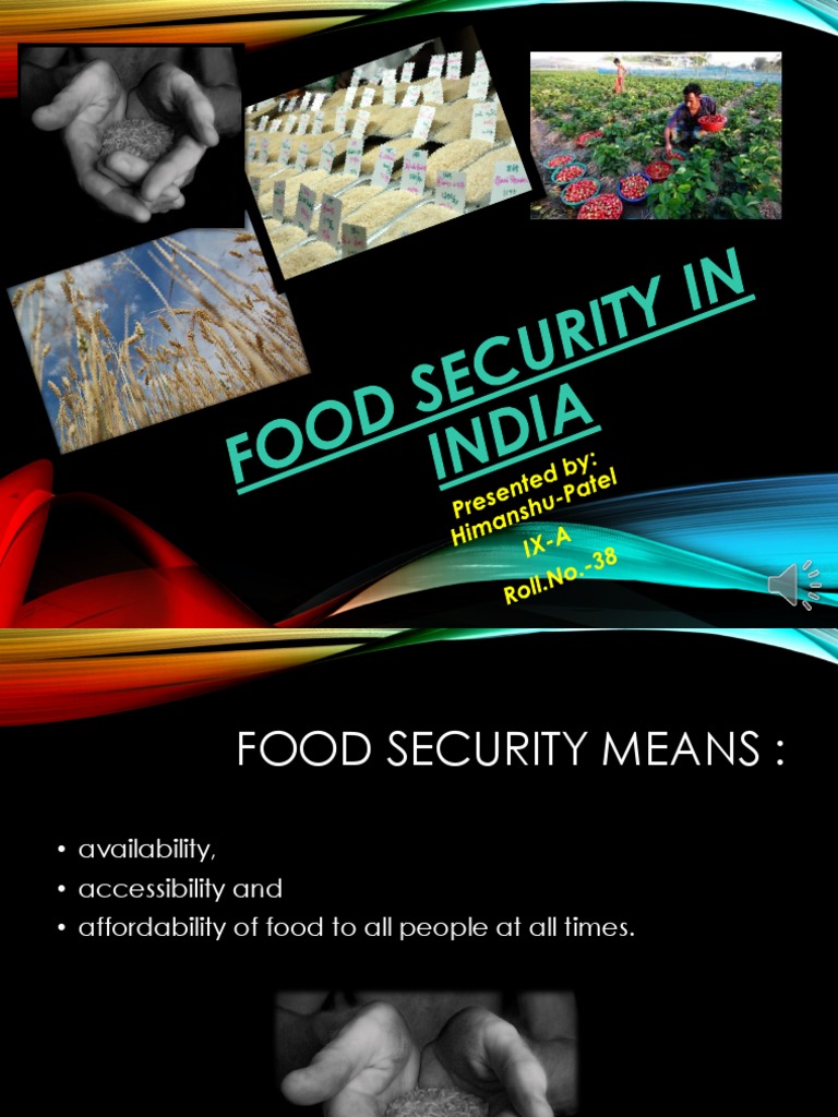 Food Security in India Himanshu-Patel9-A38 | PDF | Famine | Food Security
