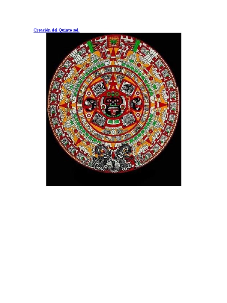 Creación del Quinto sol