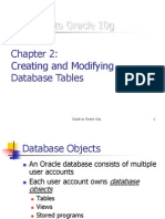 Guide To Oracle 10g: Creating and Modifying Database Tables