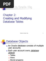 Guide To Oracle 10g: Creating and Modifying Database Tables