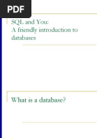 SQL and You: A Friendly Introduction To Databases