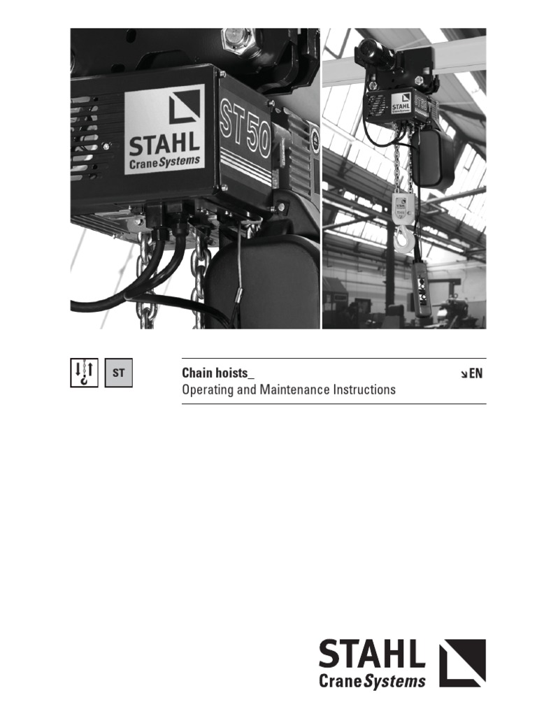 Stahl New Operating Instruction ManualChain Hoist Electrician Clutch