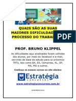 Maiores Dificuldade Processo Do Trabalho Bruno Klippel