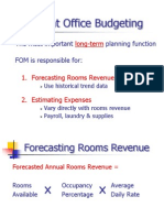 Front Office Budgeting