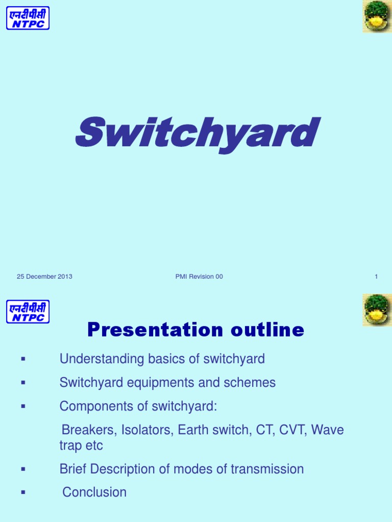 Switchyard in Thermal Power Plant PDF Electrical Substation