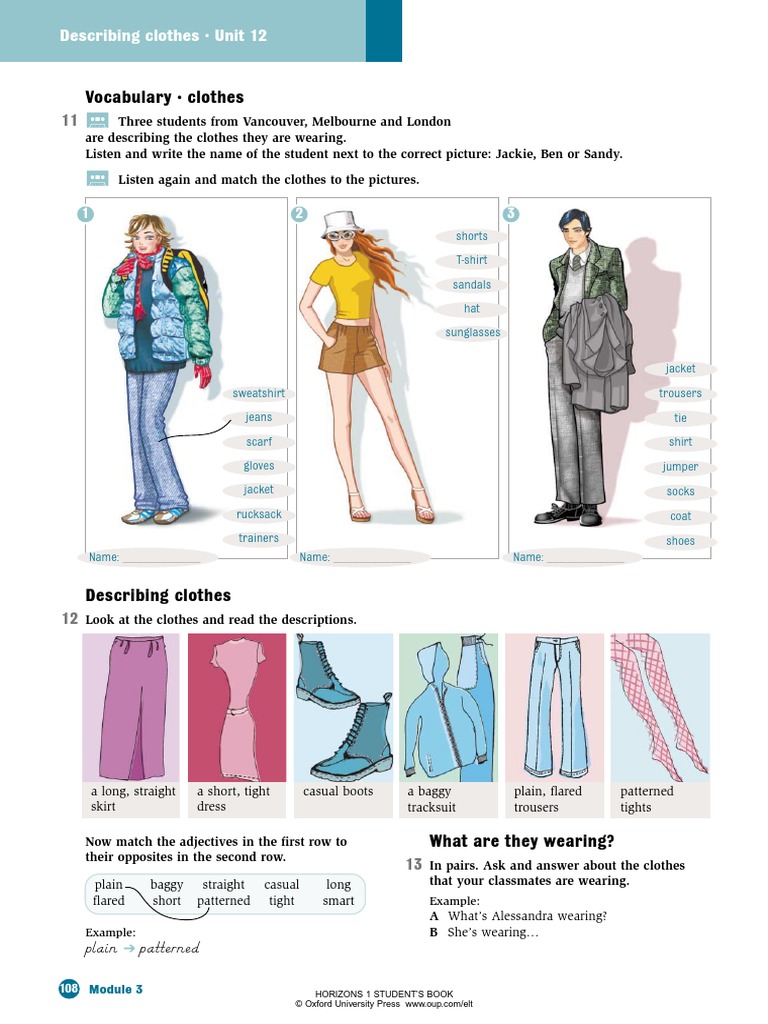 Vocabulary Clothes | PDF | Business