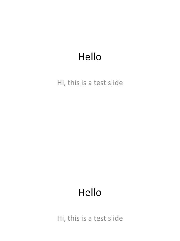 Test Slide Presentation Overview | PDF
