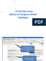 DDC Number From Library of Congress Online Catalogue