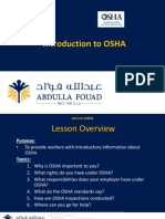 Module 1 - Intro To OSHA