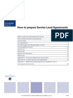 How to prepare Service Level Agreements (SLAs