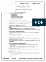 EE6201 Circuit Theory Question Bank