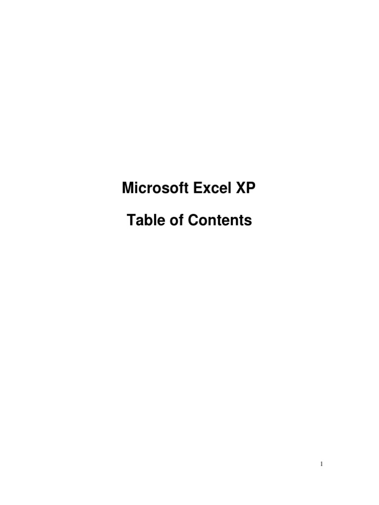 (Ebook) Excel XP | PDF | Software | System Software