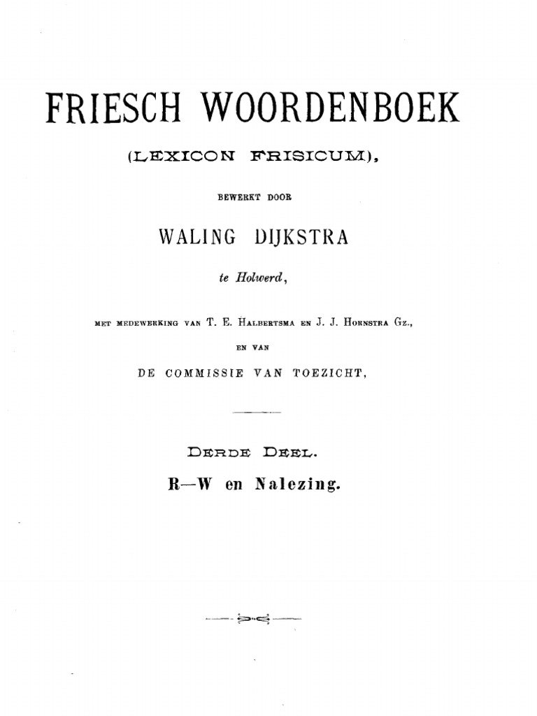 Dijkstraw Frieschwoordenboek 3