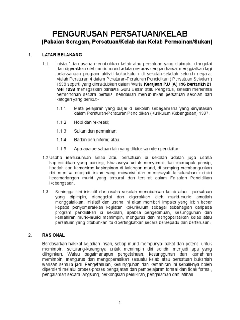 Nota Pengurusan Kokurikulum Pdf
