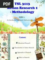 TSL 3113 - Topic 1 - An Introduction To Research Methods in Education