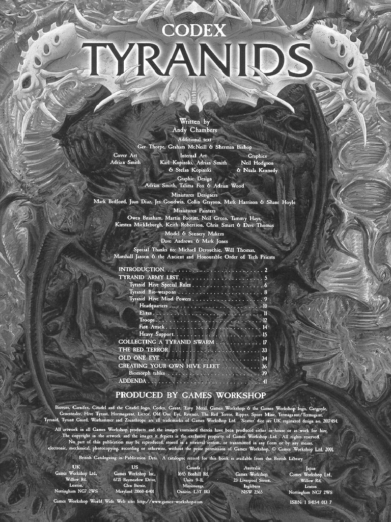 Tyranid codex pdf free download