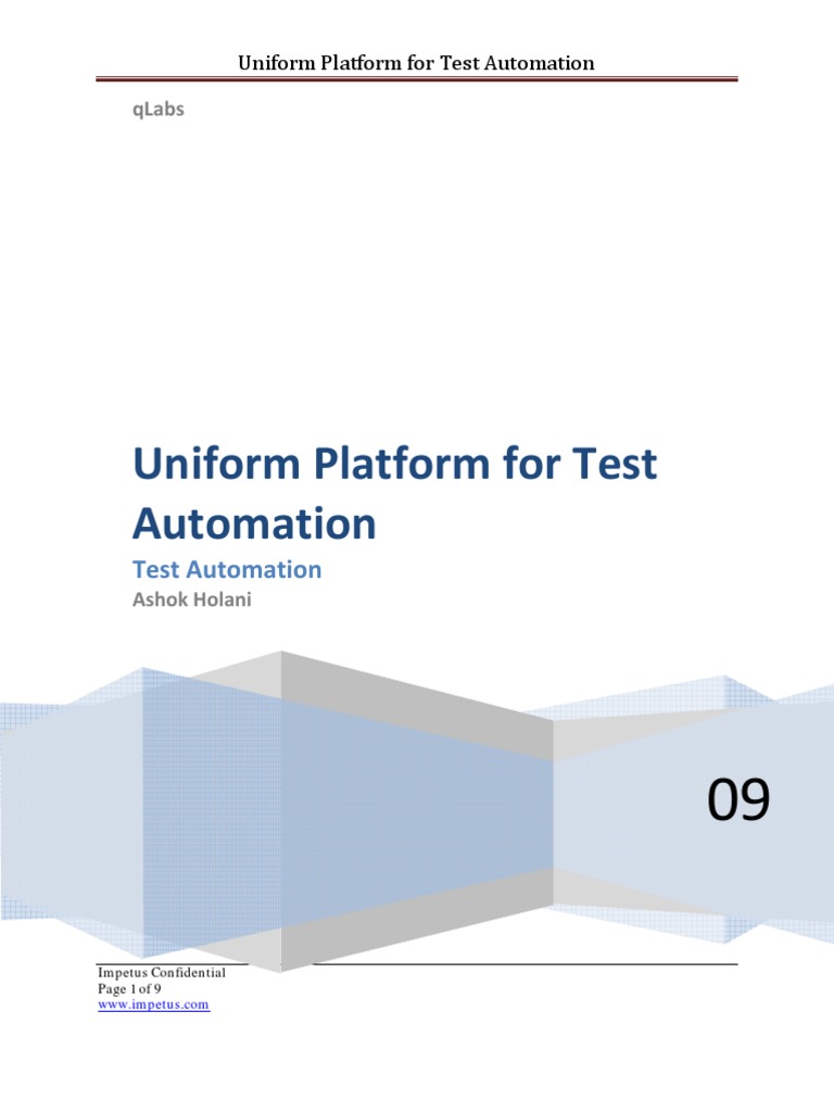 Uniform Platform For Test Automation | PDF | Automation | Software ...