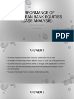 Performance of European Bank Equities (CASE ANALYSIS
