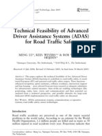 Technical Feasibility of Advanced Driver Assistance Systems (ADAS) for Road Traffic Safety (Lu Et Al)