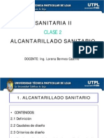 Clase 2- Alcantarillado Sanitario