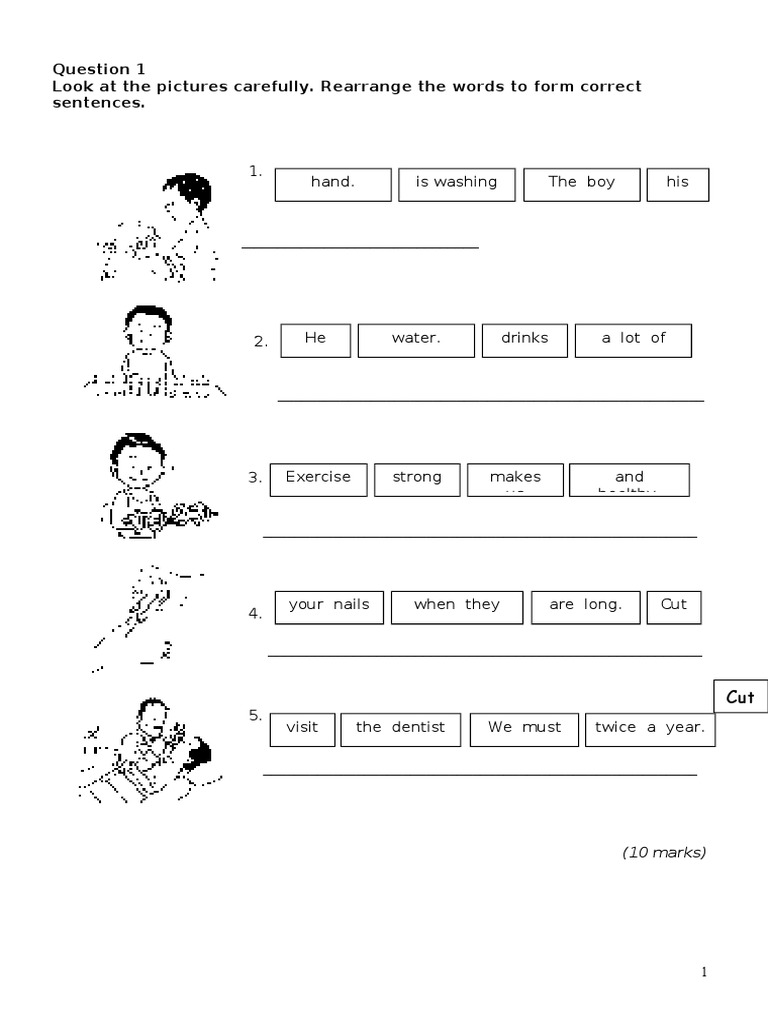 Rearranging Words and Sentences Worksheet | PDF | Career & Growth ...