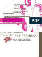 Estrategias, Politicas y Premisas de La Planeacion