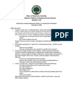 Menu of Classroom Activities President Obama's Address To Students Across America (Grades 7 12)