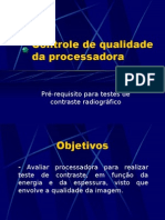 Lab. Radiodiagnóstico - I Física Médica - Unesp (2006) Controle de qualidade de processadora