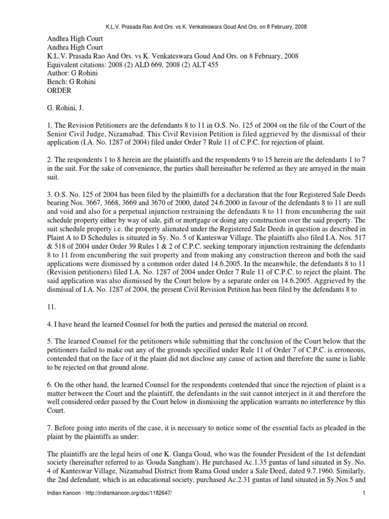 Cancellation of Sale Deeds PDF Lawsuit Legal Concepts