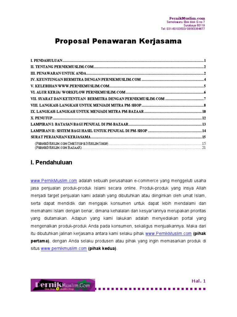 Contoh Proposal Usaha Profesional  Contoh  Proposal  Bisnis 