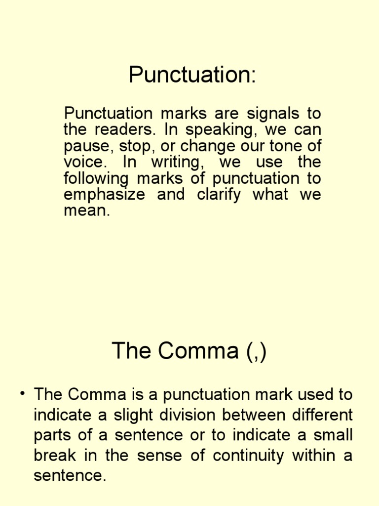 Essential Guide to Punctuation Marks | PDF | Punctuation | Comma