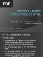 Unit I - Lesson 4 - Basic Structure of HTML