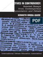 Kenneth Broda-Bahm Perspectives in Controversy Selected Essays From Contemporary Argumentation