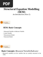 Structural Equation Modelling (SEM) Part 2 of 3