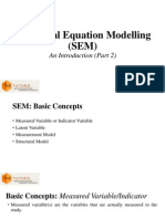Structural Equation Modelling (SEM) Part 2 of 3